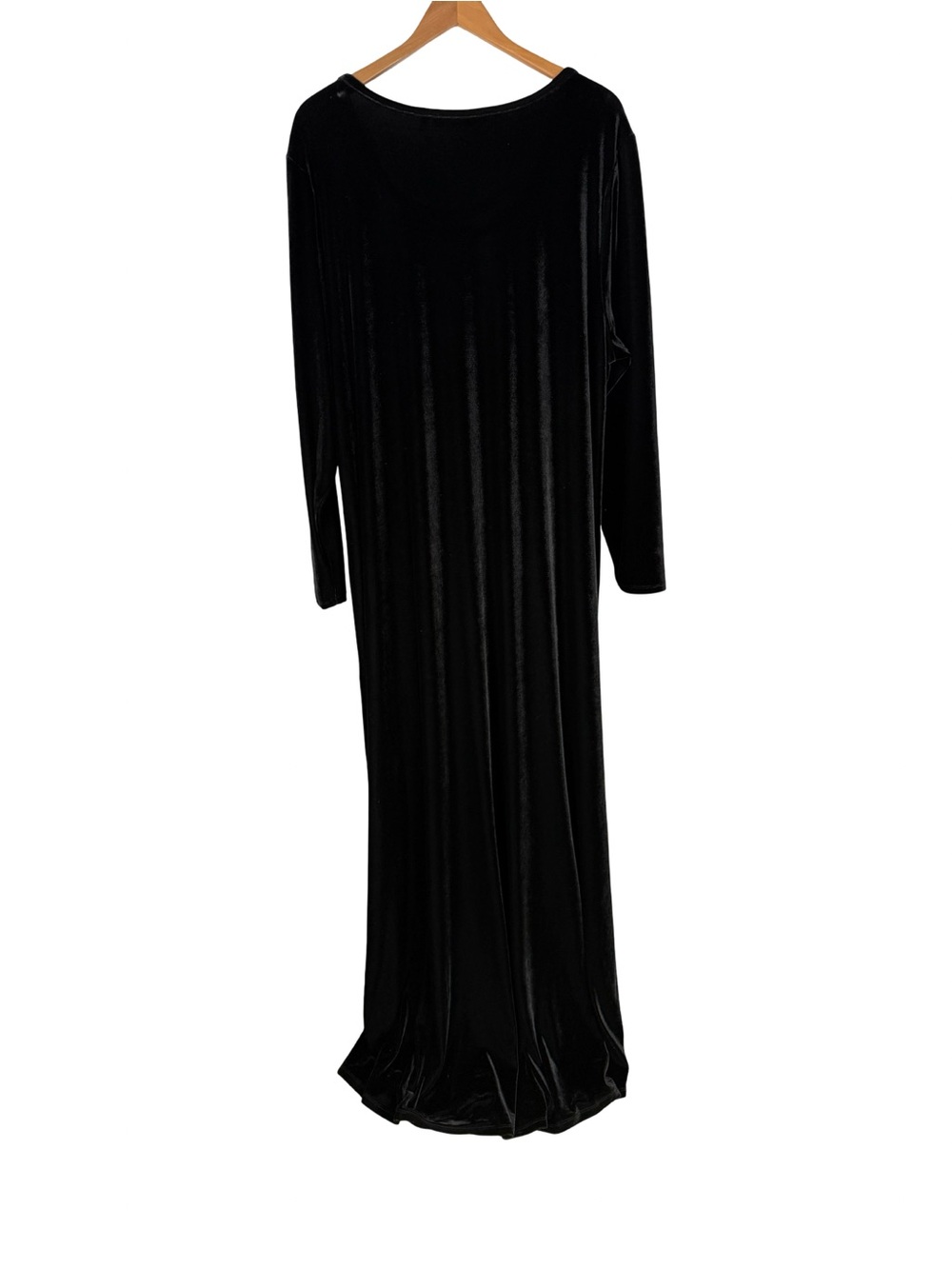 Soft Surroundings Santiago Black Velvet Maxi Dress Long Sleeve Size 3X NWT - Picture 3 of 8